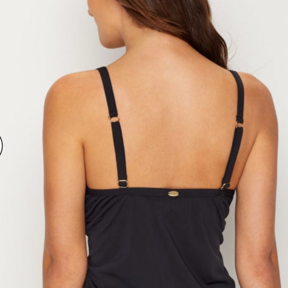 Sunsets Forever Underwire Tankini Top – Black – NWT – Fits 38E / 36F / 34G Cups - Picture 4 of 7